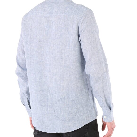 A.P.C. Men's Blue Chemise Vincent Linen Shirt Medium APC - Picture 2 of 5